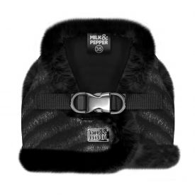 Milk And Pepper Inga Harness With Fur Black